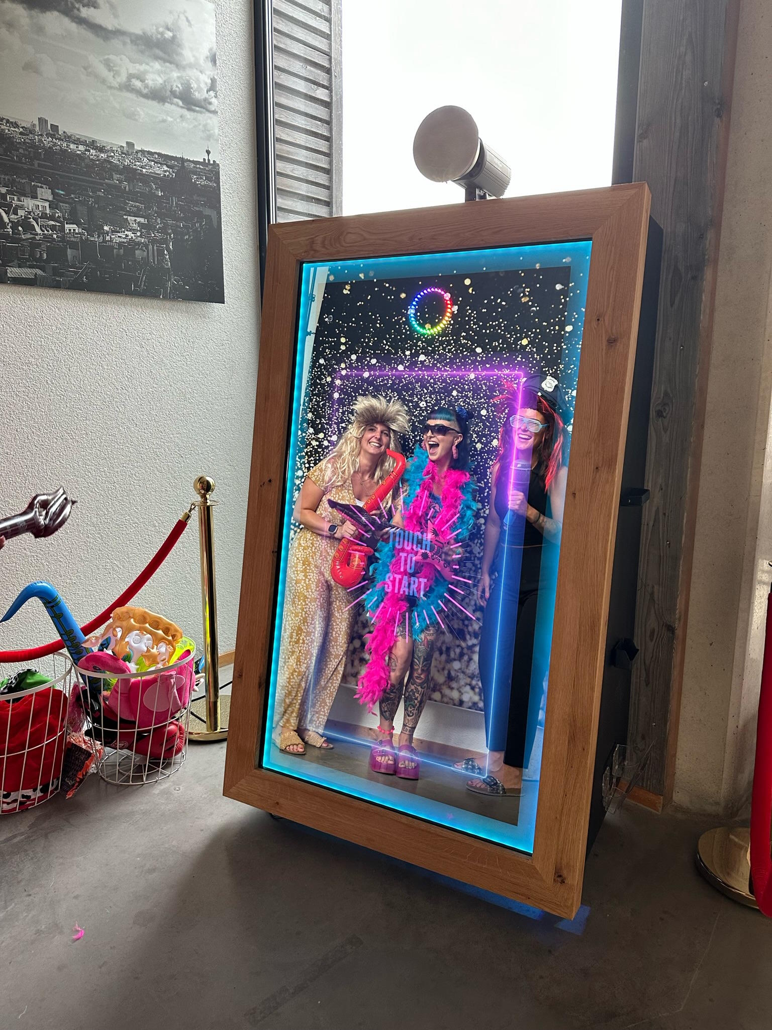 Spiegelei Fotobox in Aktion